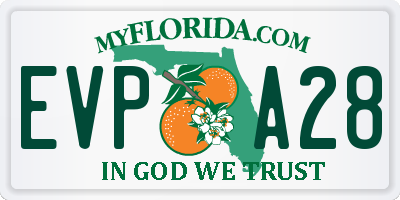FL license plate EVPA28