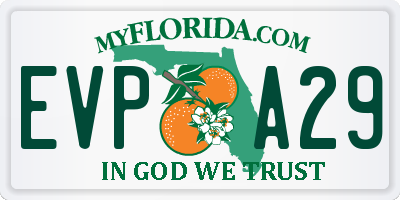 FL license plate EVPA29