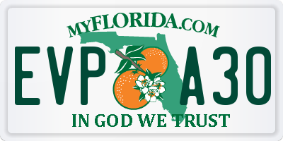 FL license plate EVPA30