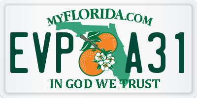 FL license plate EVPA31