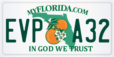 FL license plate EVPA32