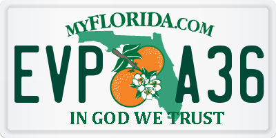 FL license plate EVPA36