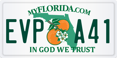 FL license plate EVPA41