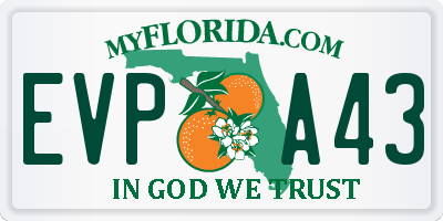 FL license plate EVPA43