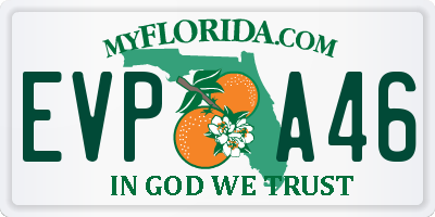 FL license plate EVPA46