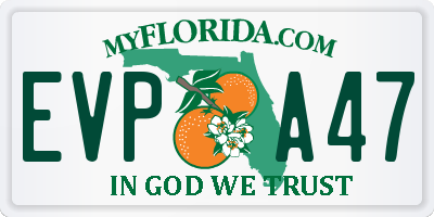 FL license plate EVPA47