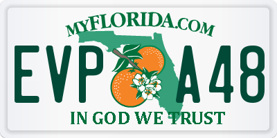 FL license plate EVPA48