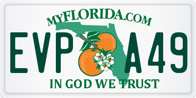 FL license plate EVPA49