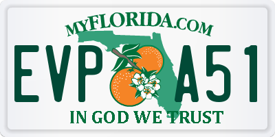 FL license plate EVPA51