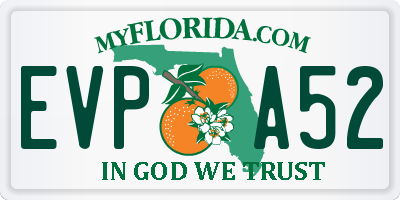 FL license plate EVPA52