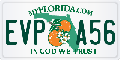 FL license plate EVPA56