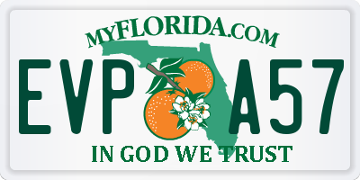 FL license plate EVPA57