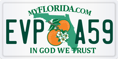 FL license plate EVPA59