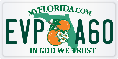FL license plate EVPA60