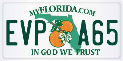 FL license plate EVPA65