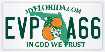 FL license plate EVPA66