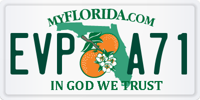FL license plate EVPA71