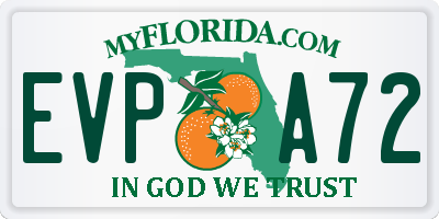 FL license plate EVPA72