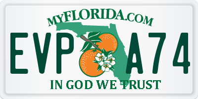 FL license plate EVPA74