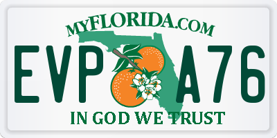 FL license plate EVPA76