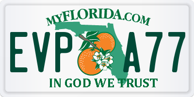 FL license plate EVPA77