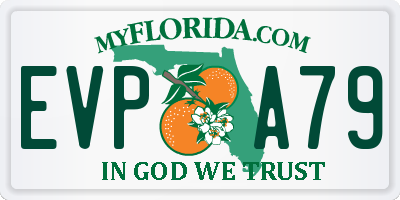 FL license plate EVPA79