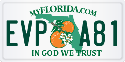 FL license plate EVPA81