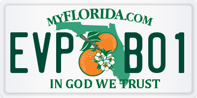 FL license plate EVPB01