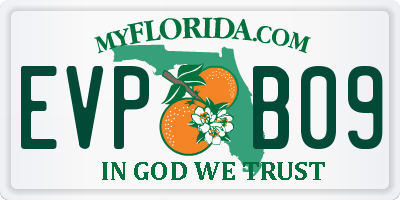 FL license plate EVPB09