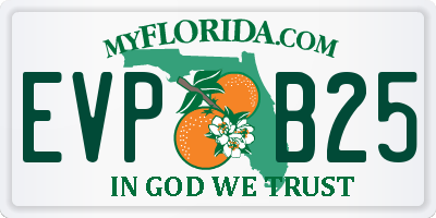 FL license plate EVPB25