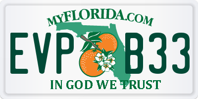 FL license plate EVPB33
