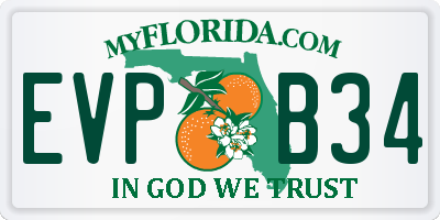 FL license plate EVPB34