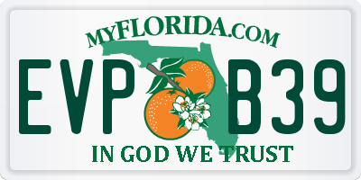 FL license plate EVPB39