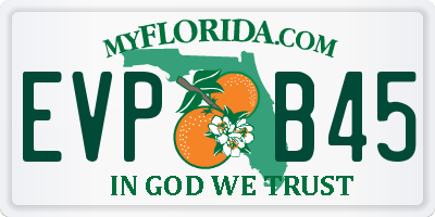 FL license plate EVPB45
