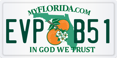 FL license plate EVPB51