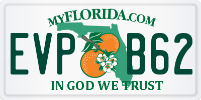 FL license plate EVPB62