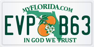 FL license plate EVPB63