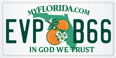 FL license plate EVPB66