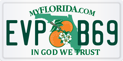 FL license plate EVPB69