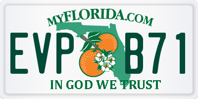 FL license plate EVPB71