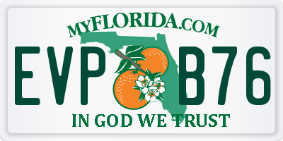 FL license plate EVPB76