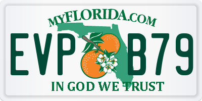 FL license plate EVPB79