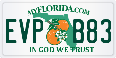 FL license plate EVPB83