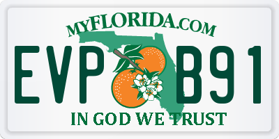 FL license plate EVPB91