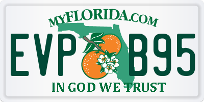 FL license plate EVPB95