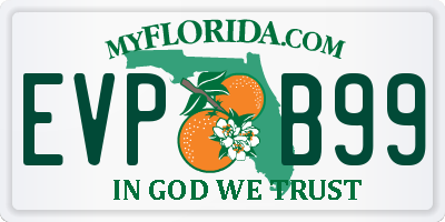 FL license plate EVPB99