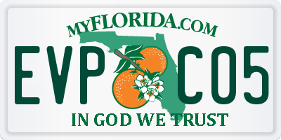 FL license plate EVPC05