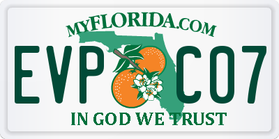 FL license plate EVPC07