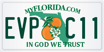 FL license plate EVPC11