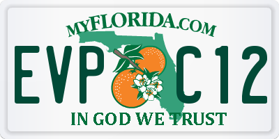 FL license plate EVPC12